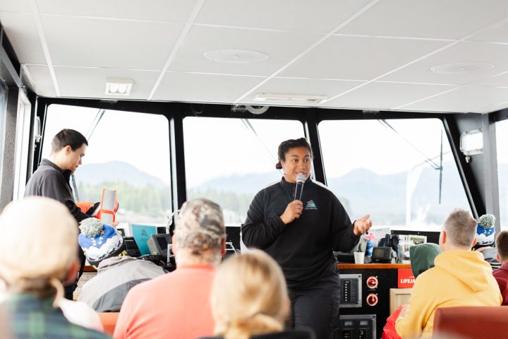 a group of people in a room