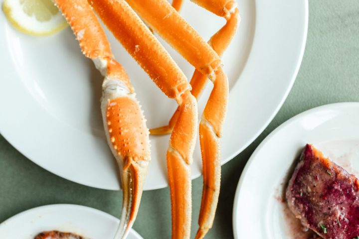 a plate of food on a table