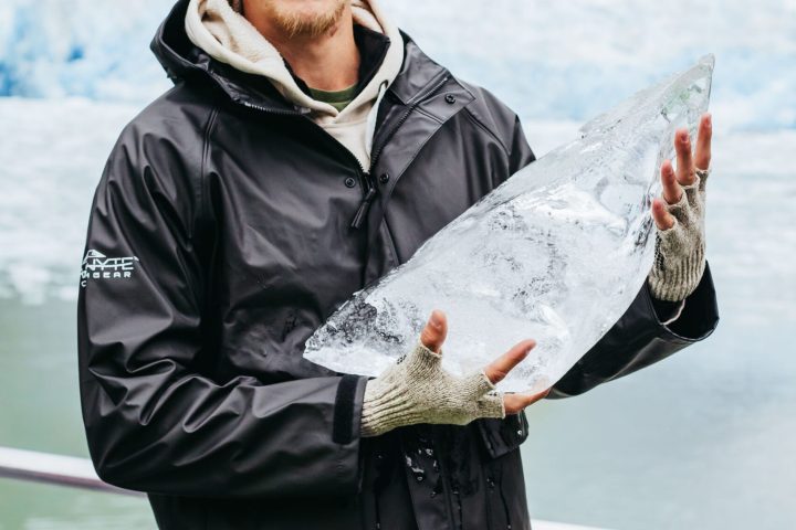 a person holding a fish