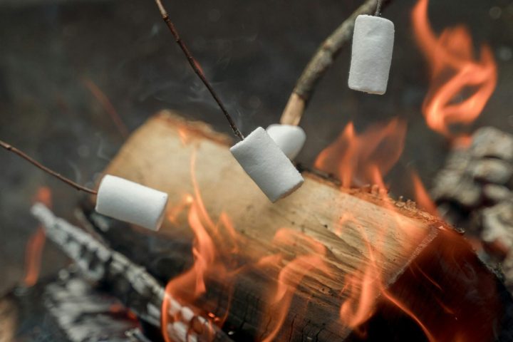 a close up of a fire