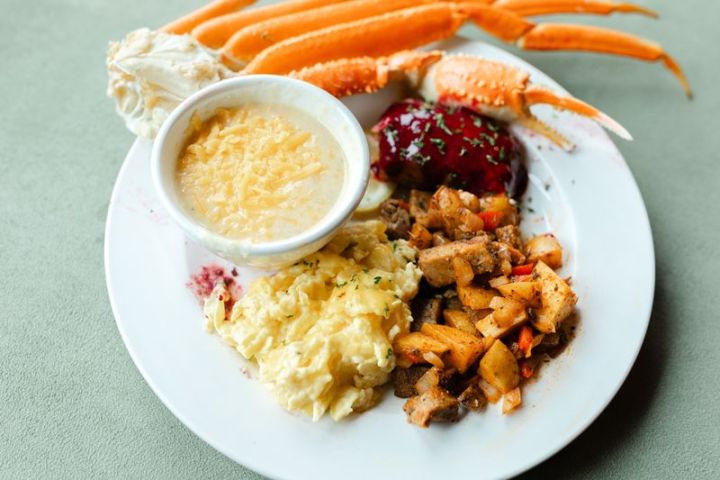 a plate of food on a table