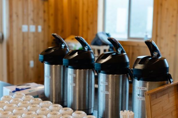 a bunch of food sitting on a counter